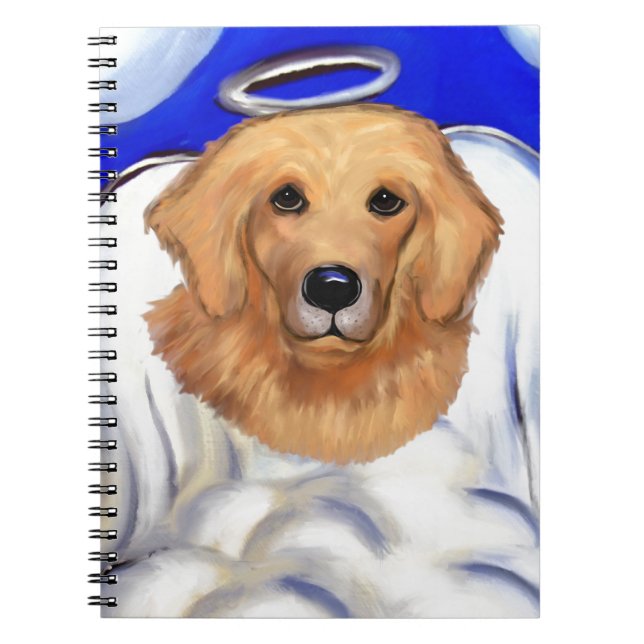 Golden Retriever Angel Notebook (Front)