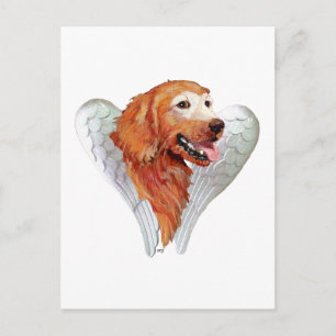 Golden Retriever Angel Postcard