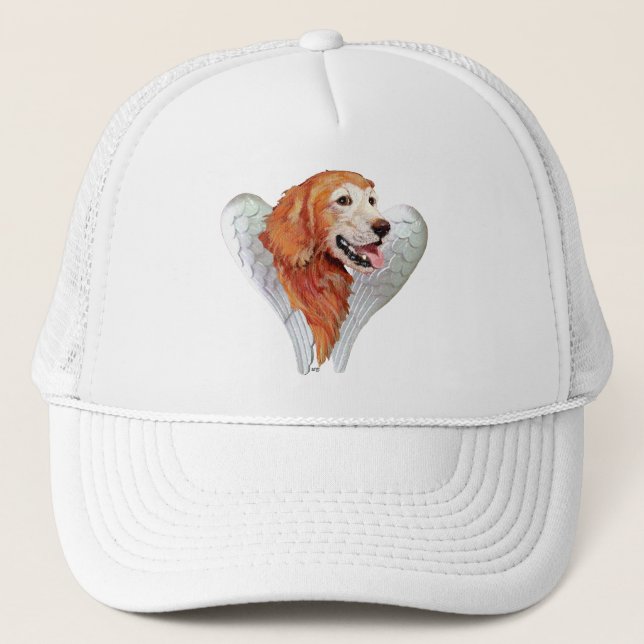 Golden Retriever Angel Trucker Hat (Front)