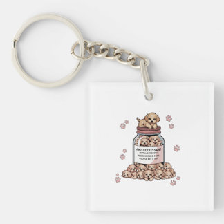 Golden Retriever Antidepressant | Puppy Therapy  Key Ring