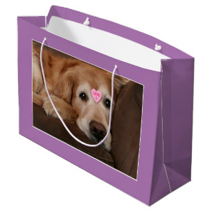 Golden Retriever Any Occasion Love U Large Gift Bag