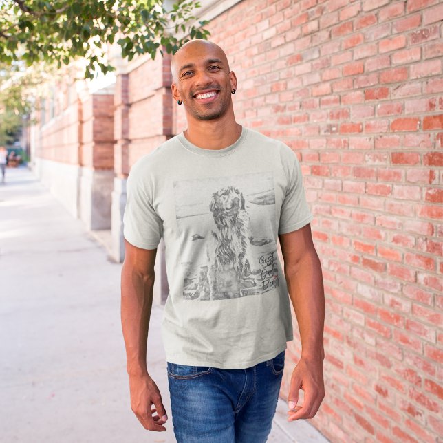 Golden Retriever Art Best Dad Ever T-Shirt (Creator Uploaded)