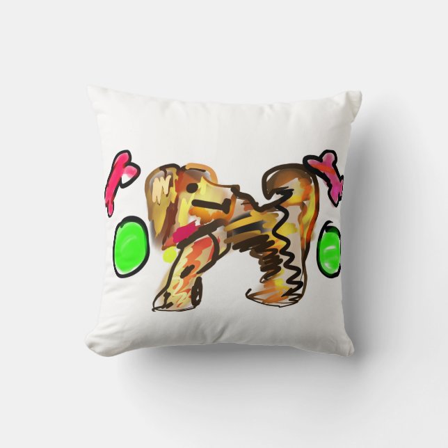 Golden retriever art cushion (Front)