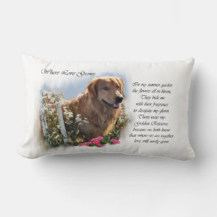Golden Retriever Art Gifts Lumbar Cushion