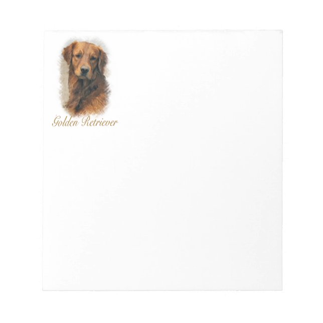 Golden Retriever Art Notepad (Front)