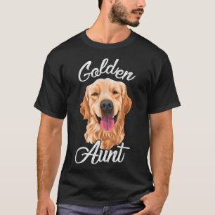 Golden Retriever Aunt for Women Mother Dog Pet  T-Shirt