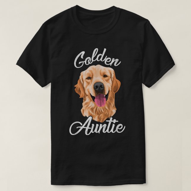 Golden Retriever Auntie for Women Mother Dog Pet  T-Shirt (Design Front)