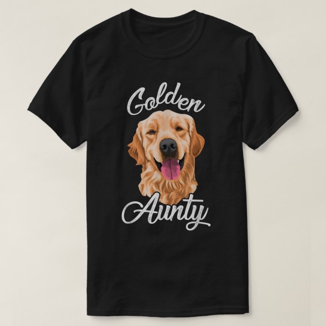 Golden Retriever Aunty for Women Mother Dog Pet  T-Shirt (Design Front)