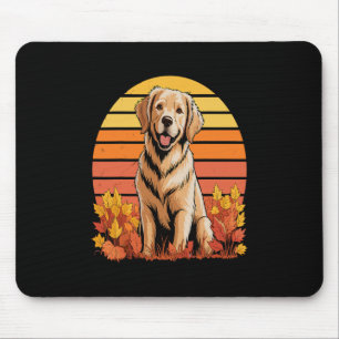 Golden Retriever Autumn Fall Dog Lover Fall Leaves Mouse Pad