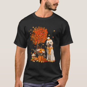 Golden Retriever Autumn Fall Pumpkin Truck Mappeth T-Shirt