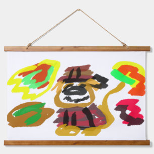 Golden retriever Autumn  Hanging Tapestry
