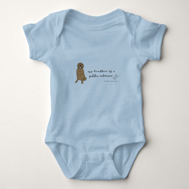 golden retriever baby bodysuit (Front)