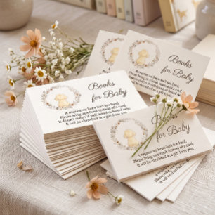Golden Retriever Baby Shower Books for Baby Enclosure Card