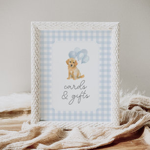 Golden Retriever Baby Shower Cards and Gifts Sign