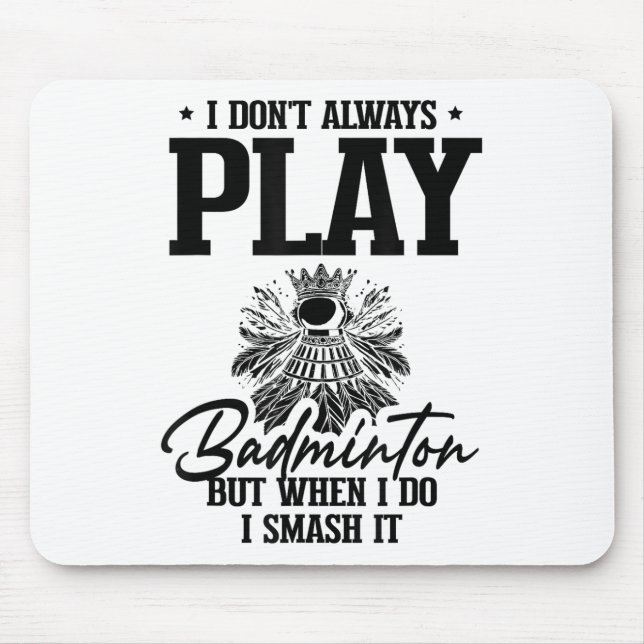 Golden Retriever Badminton Player Shuttle  Mouse Pad (Front)