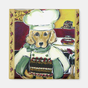 Golden Retriever Baker Magnet
