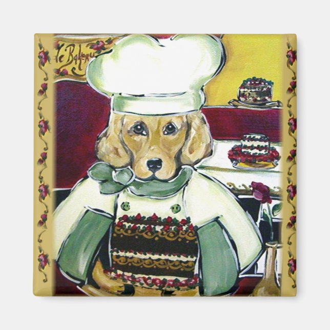 Golden Retriever Baker Magnet (Front)