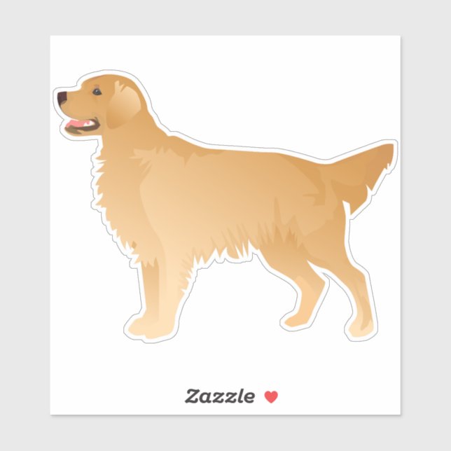 Golden Retriever Basic Dog Breed Silhouette (Sheet)