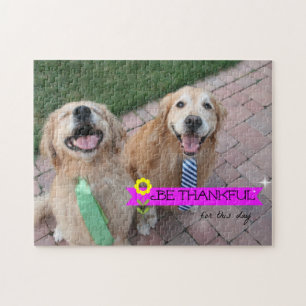 Golden Retriever Be Thankful For This Day Jigsaw Puzzle