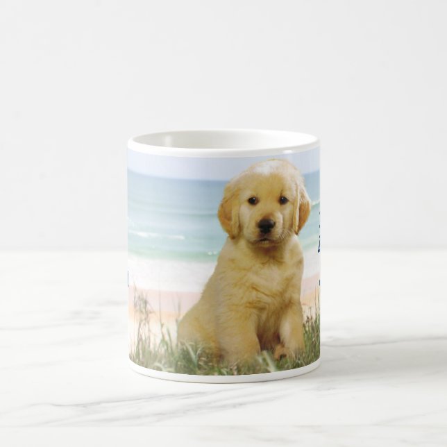 Golden Retriever Beach Mug (Center)