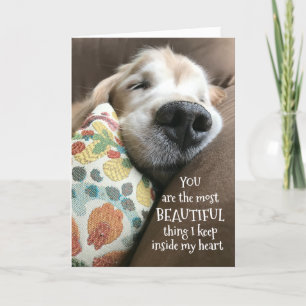 Golden Retriever Beautiful Thing Valentine's Day Holiday Card