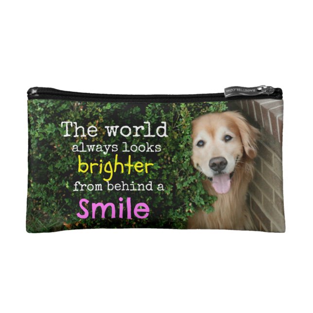 Golden Retriever Behind A Smile-For Tamara Cosmetic Bag (Front)