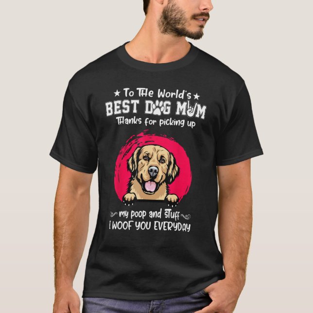 Golden Retriever Best Dog Mom Dogs   Mothers Day T-Shirt (Front)