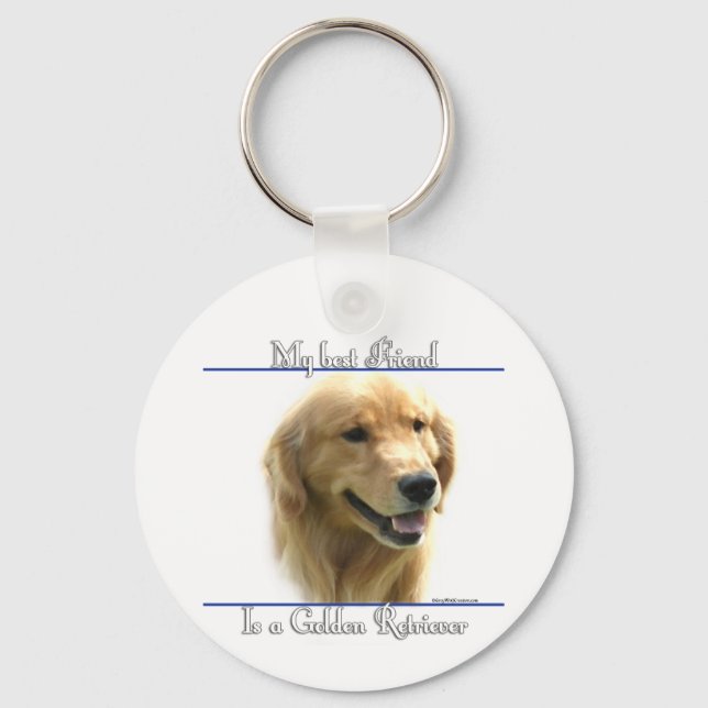 Golden Retriever Best Friend Keychain (Front)