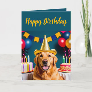 Golden Retriever Birthday Card