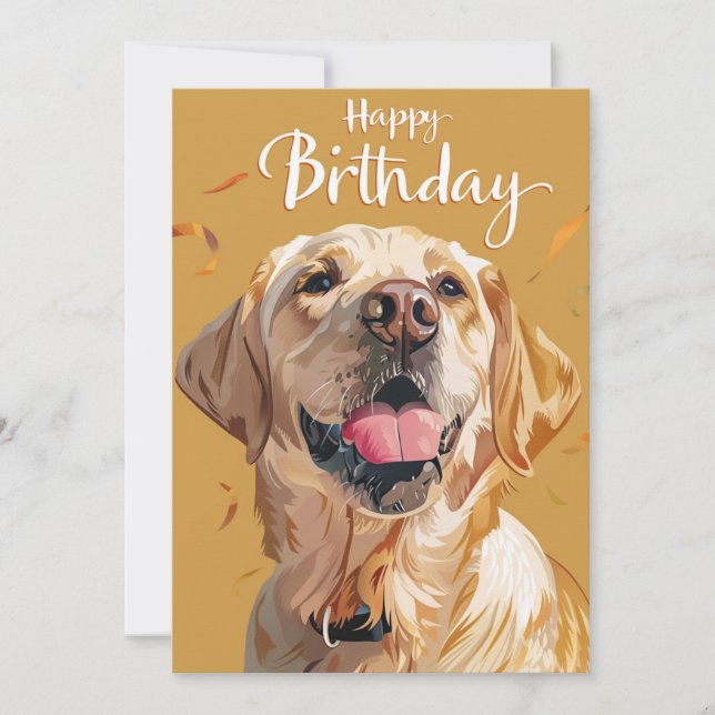 Golden Retriever Birthday  Holiday Card (Front)