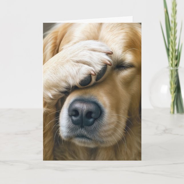 Golden Retriever Birthday Humour Card (Front)