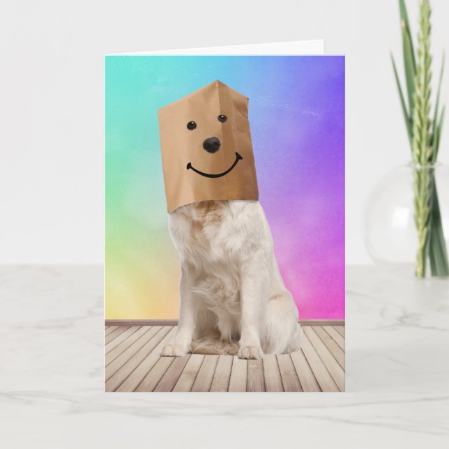 Golden Retriever Birthday Humour Card (Front)