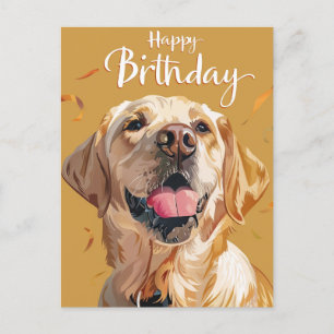 Golden Retriever Birthday  Postcard