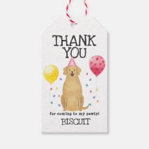 Golden Retriever Birthday Thank You Favour Gift Ta Tags