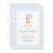 Golden Retriever Blue Gingham Baby Shower