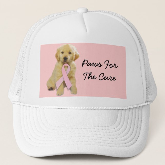 Golden Retriever Breast Cancer Hat (Front)
