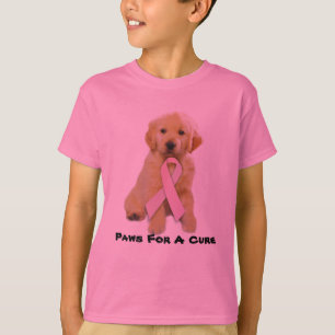 Golden Retriever Breast Cancer Kids T-Shirt
