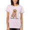 Golden Retriever Breast Cancer Ladies T-Shirt