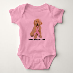 Golden Retriever Breast Cancer Toddler T-Shirt Baby Bodysuit