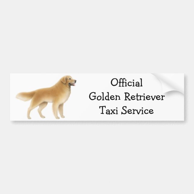 Golden Retriever Bumper Sticker (Front)