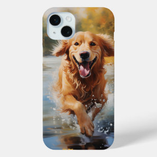 Golden retriever iPhone 15 mini case