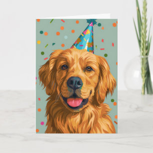 Golden Retriever Celebration Greeting Card