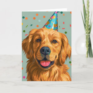 Golden Retriever Celebration Greeting Card