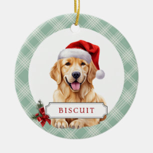 Golden Retriever Ceramic Circle Ornament