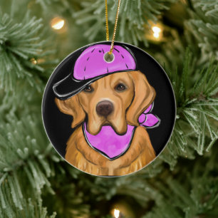 GOLDEN RETRIEVER CERAMIC TREE DECORATION