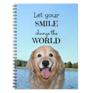 Golden Retriever Change the World Notebook