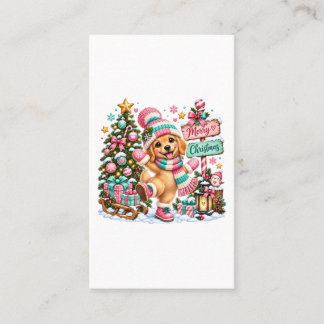 Golden Retriever Christmas Business Card