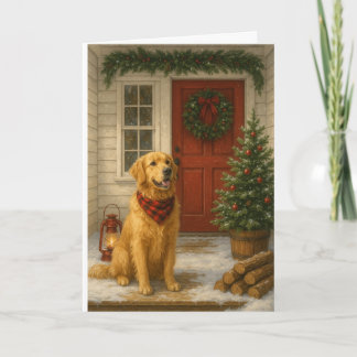 Golden Retriever Christmas Card