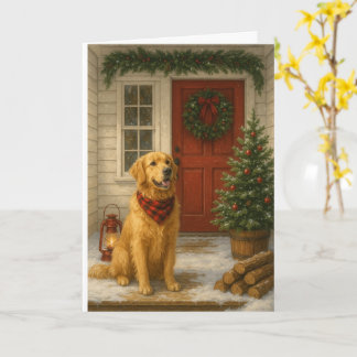 Golden Retriever Christmas Card