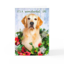 Golden Retriever Christmas Card